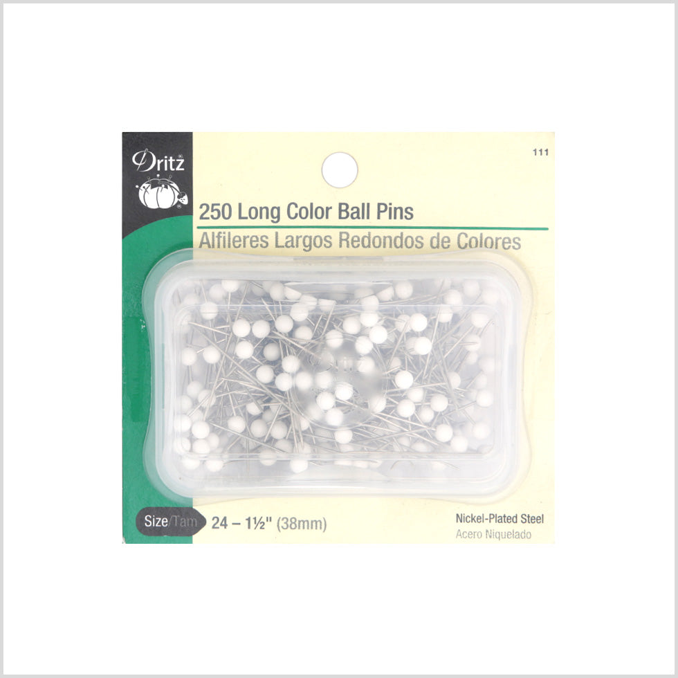 Dritz Long White Ball Pins -250 Ct - Joann Fabrics