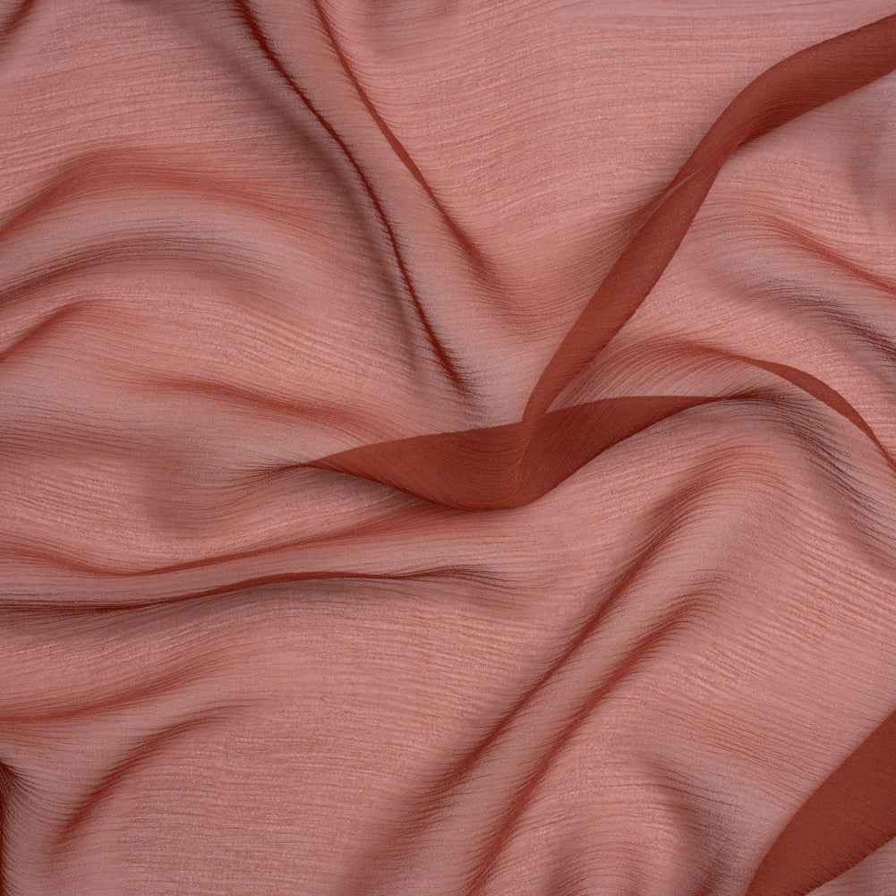 Crinkled Silk Chiffon - Mahogany - Premium Collection - Joann Fabrics