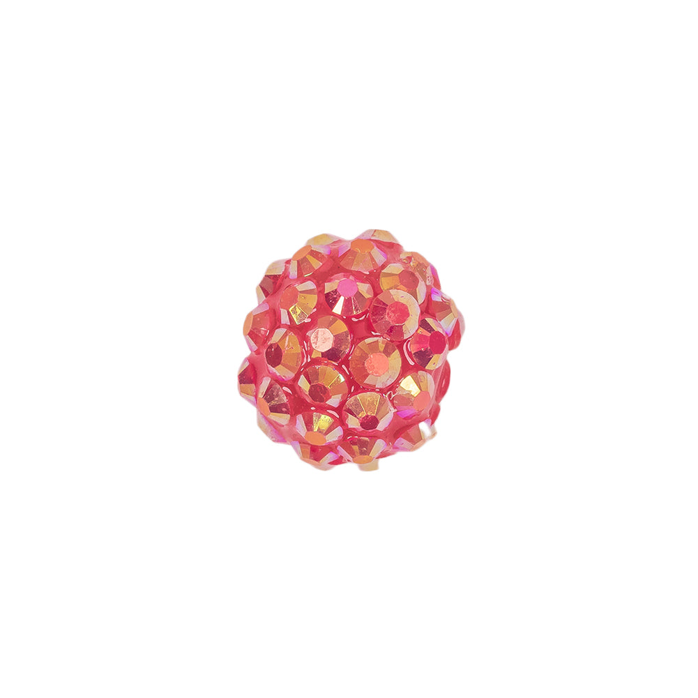 Fuchsia AB Rhinestone and Resin Faceted 14mm Beads - 10pc - Joann Fabrics