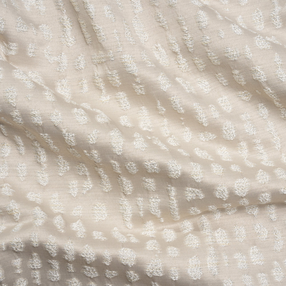 Metallic Drapery Jacquard - Porcelain Spotted Abstract - British Imported - Joann Fabrics