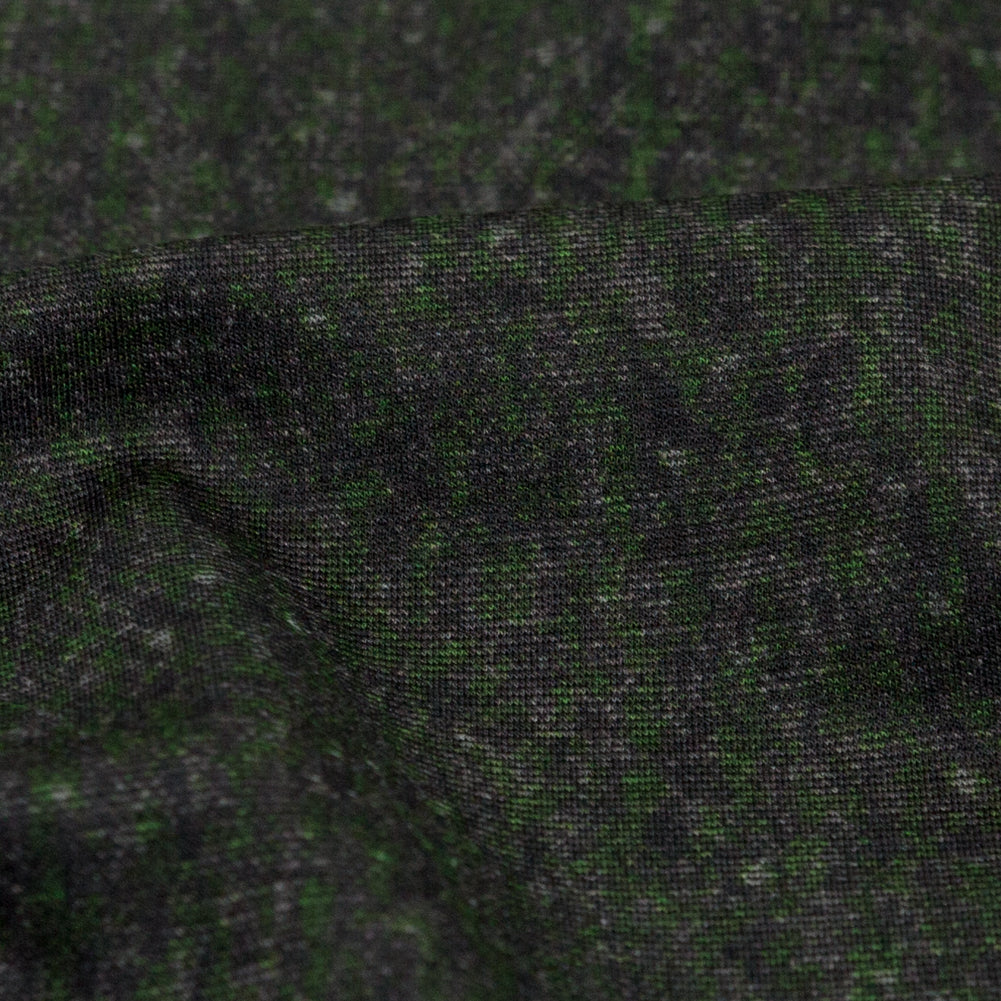 Italian Green and Black Printed Ponte Knit - Joann Fabrics