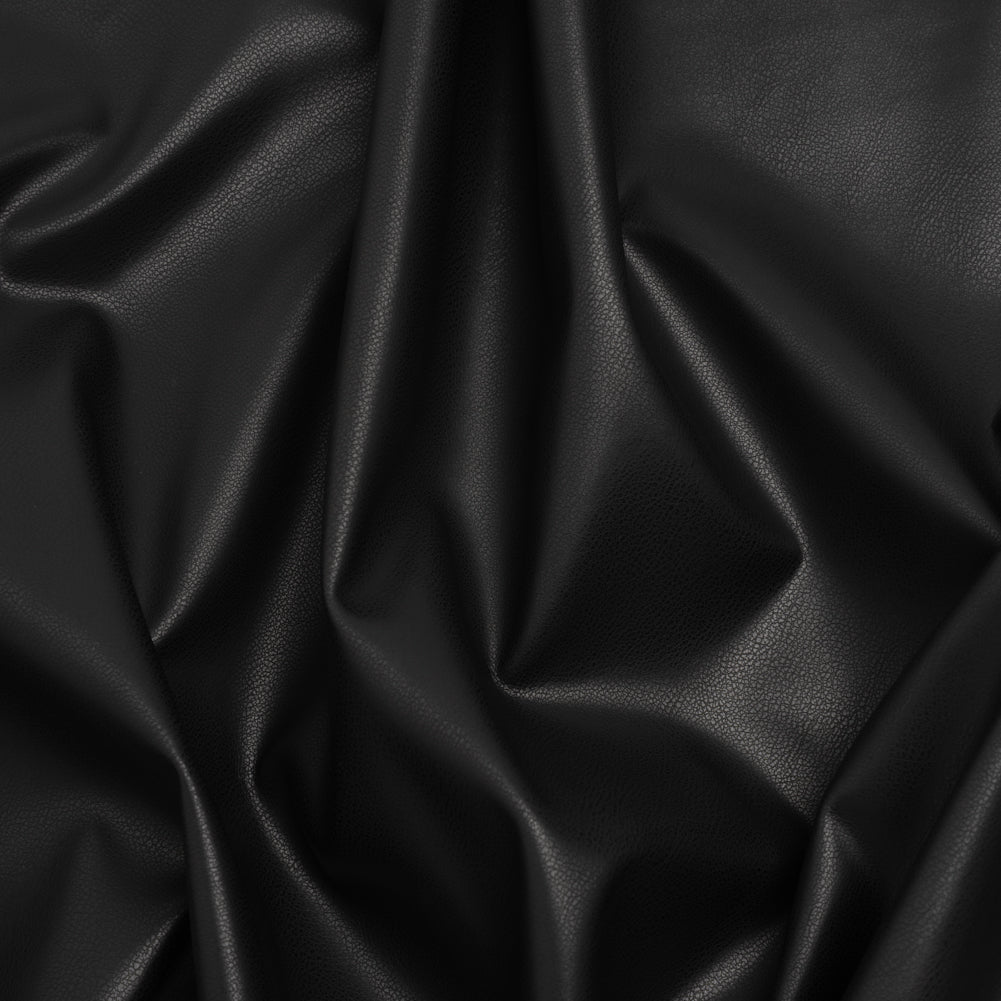 Stretch Faux Leather with Suede-Like Brushed Backing - Pebble Black - Jodi Collection - Joann Fabrics