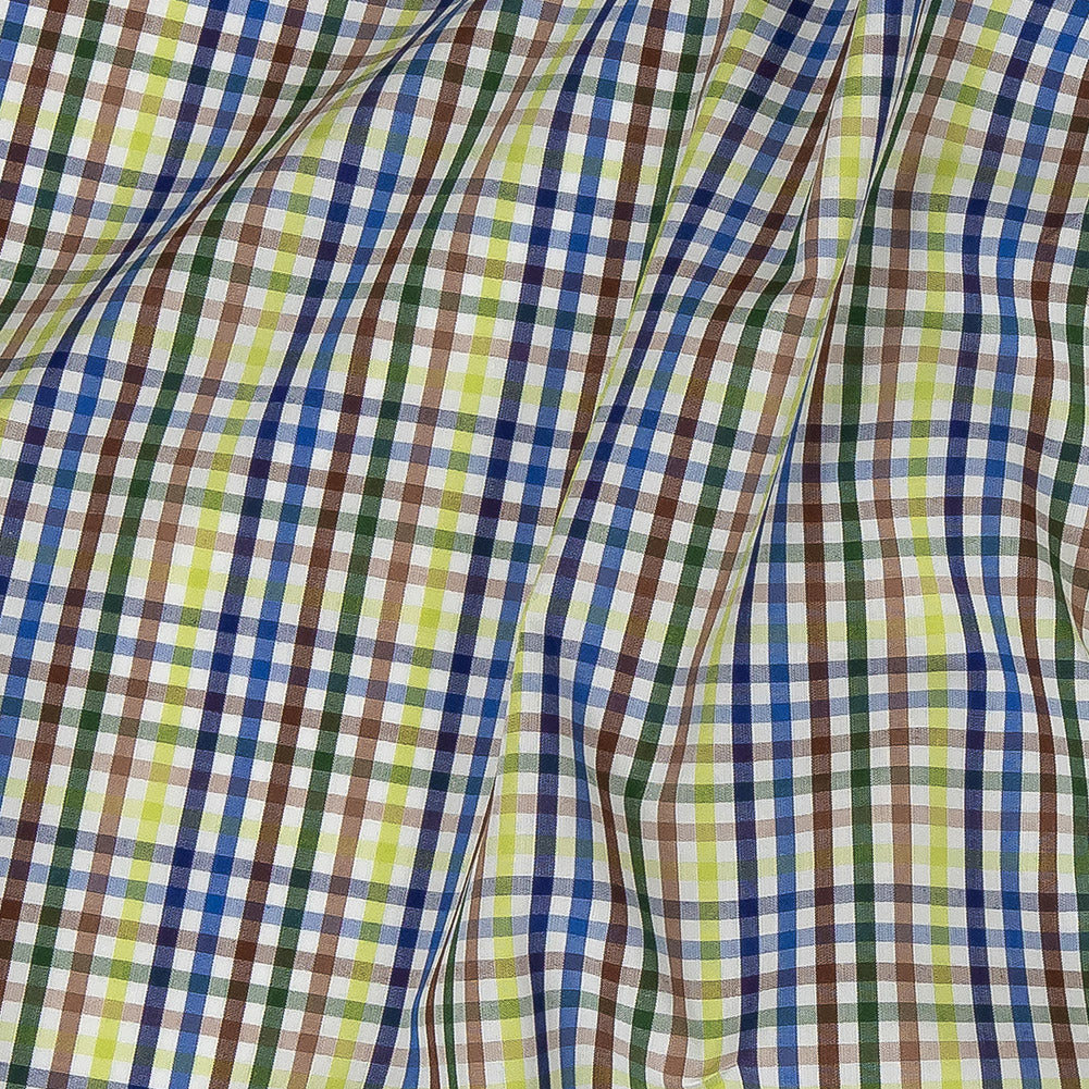 Premium Green, Blue and Brown Plaid Cotton Shirting - Joann Fabrics
