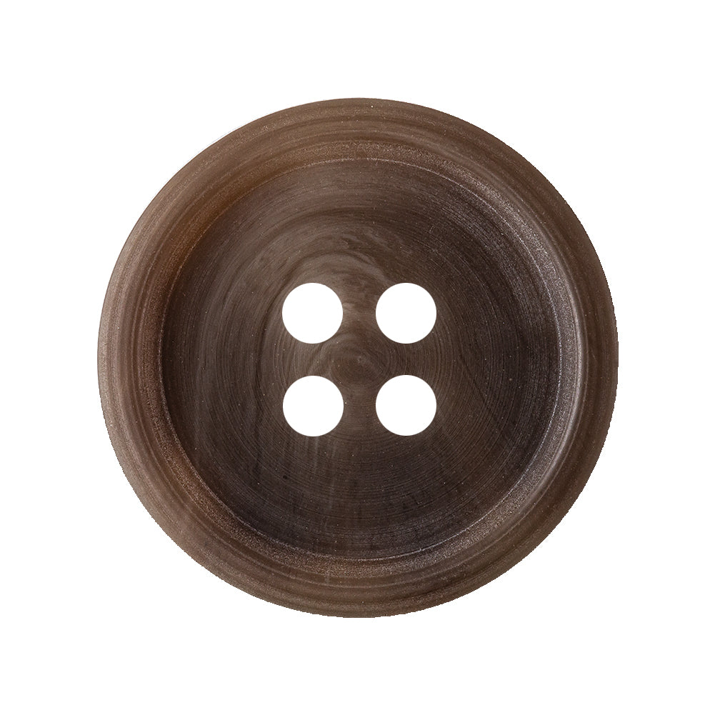 Caramel and Warm Gray Swirl 4-Hole Plastic Button with Pronounced Rim - 44L/28mm - Joann Fabrics