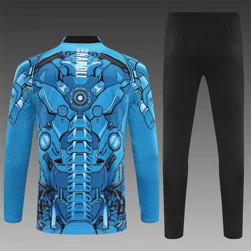 2025/2026 Napoli Half-Pull Training Suit Blue Football Shirt 1:1 Thai Quality Set