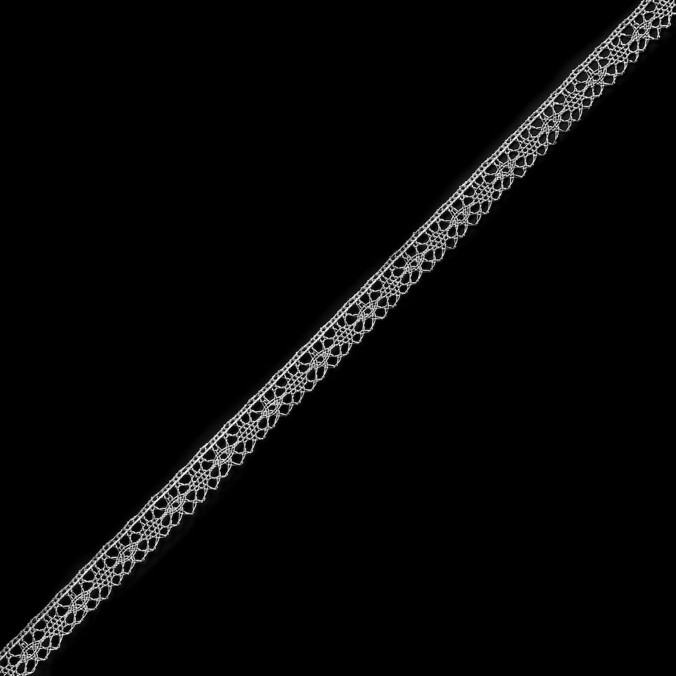 European Metallic Silver Lace Trim - 0.5