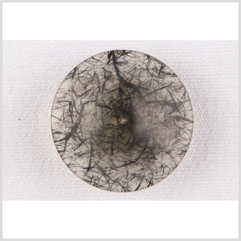Plastic Shank Back Button - 20L/12.5mm - Translucent Gray with Charcoal Thread Inclusions - Joann Fabrics