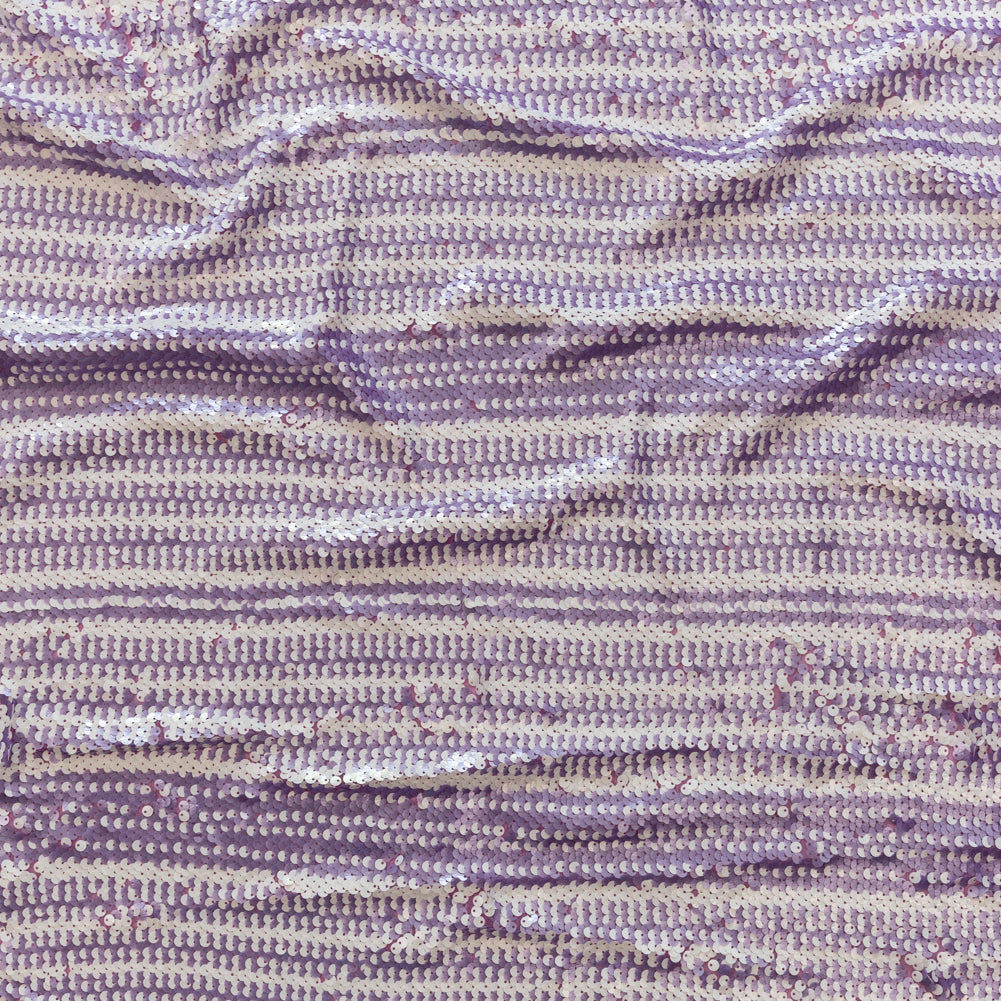Mesh with Shell Sequins - Fuchsia Pink and White Stripes on Iris Orchid - Joann Fabrics