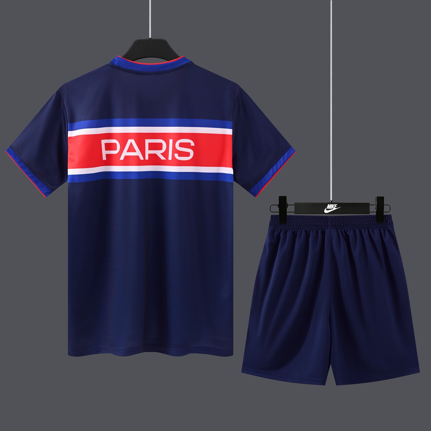 Paris Saint-Germain PSG 26-27 Short-Sleeve Training Set - Deep Blue Top & Deep Blue Shorts - UnitedFutballJersey