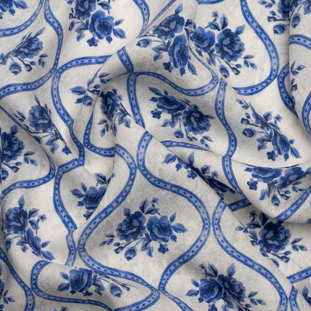 Mood Exclusive Blue Remembering Rosie Viscose Crepe - Joann Fabrics