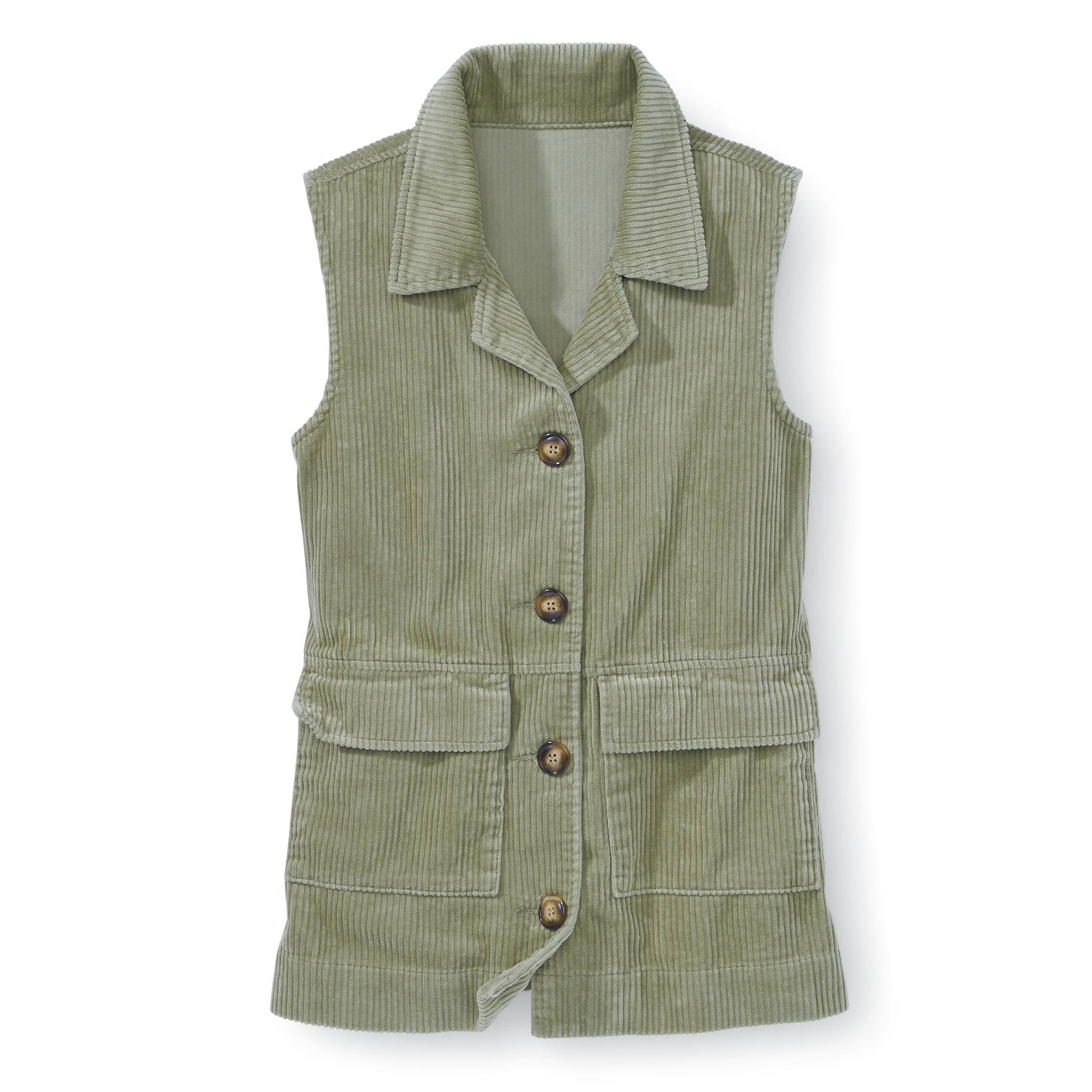 Classic Cotton Corduroy Vest, Button Front, Flap Pockets - Northstyle Catalog