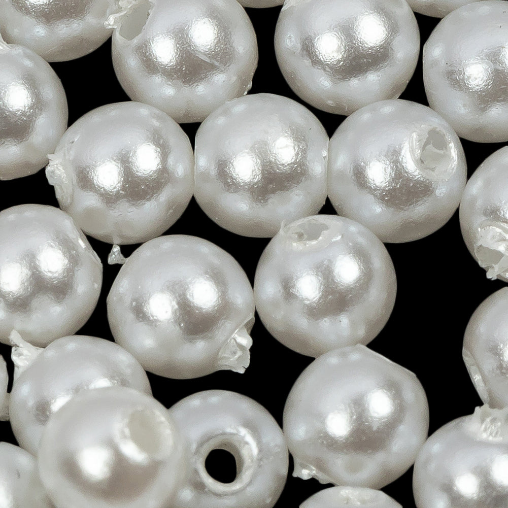 Vintage Faux Pearl Wired Bead Strand - 4mm x 60