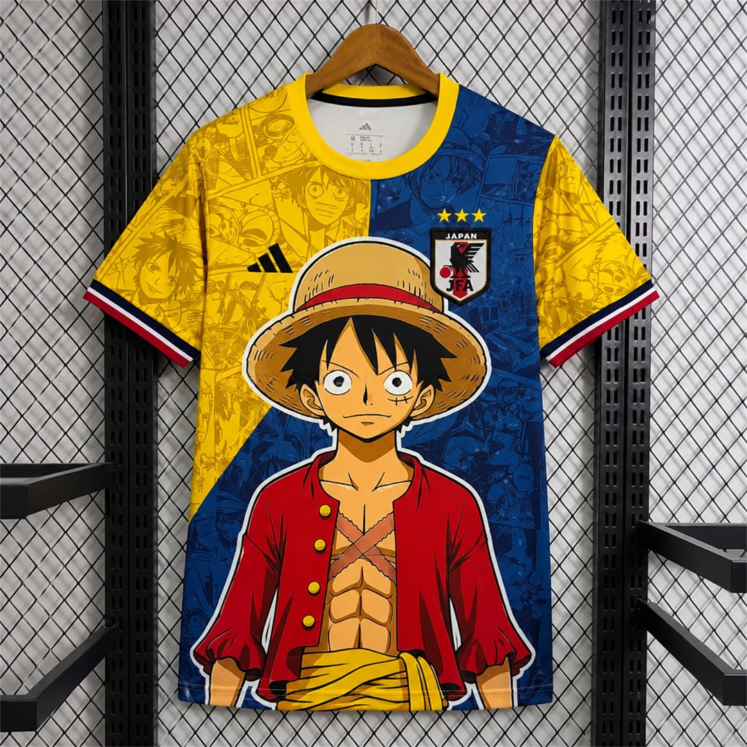 Japan 2026 Red Shirt Luffy Yellow Blue Special Jersey - Fans Version - UnitedFutballJersey