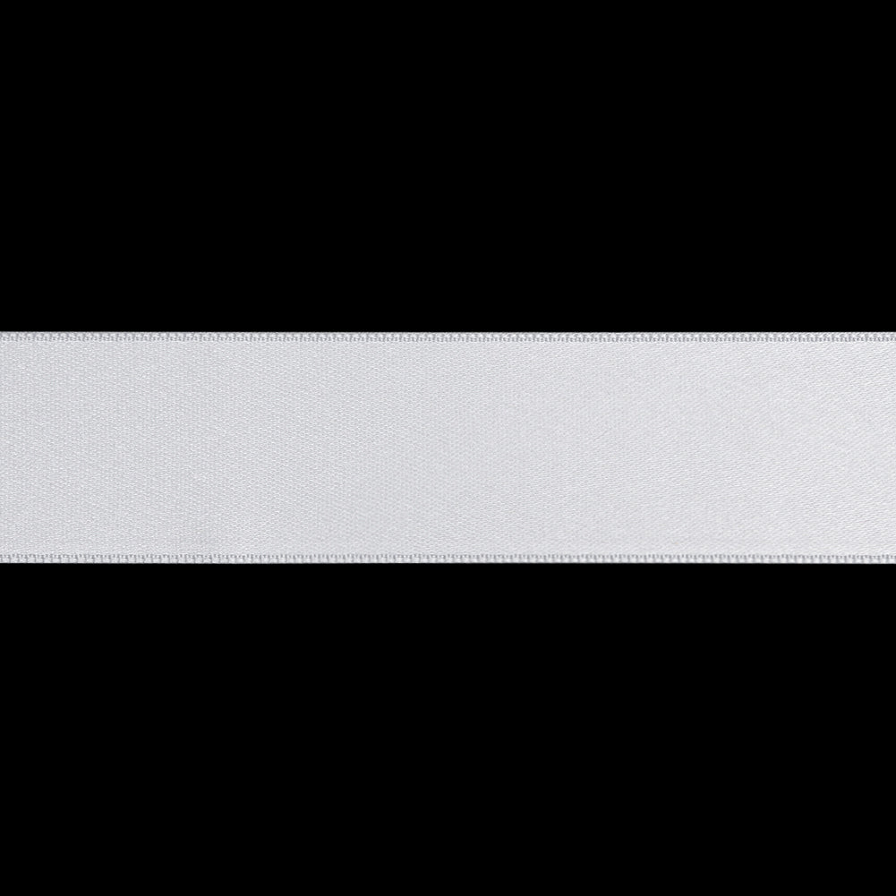 White Double Face French Satin Ribbon - 0.98