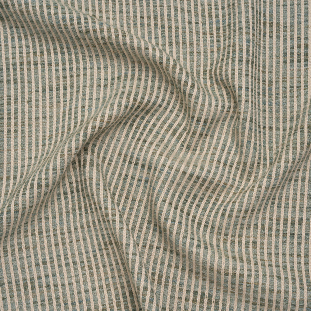 Polyester Boucle Woven - Seafoam Stripes - British Imported - Joann Fabrics