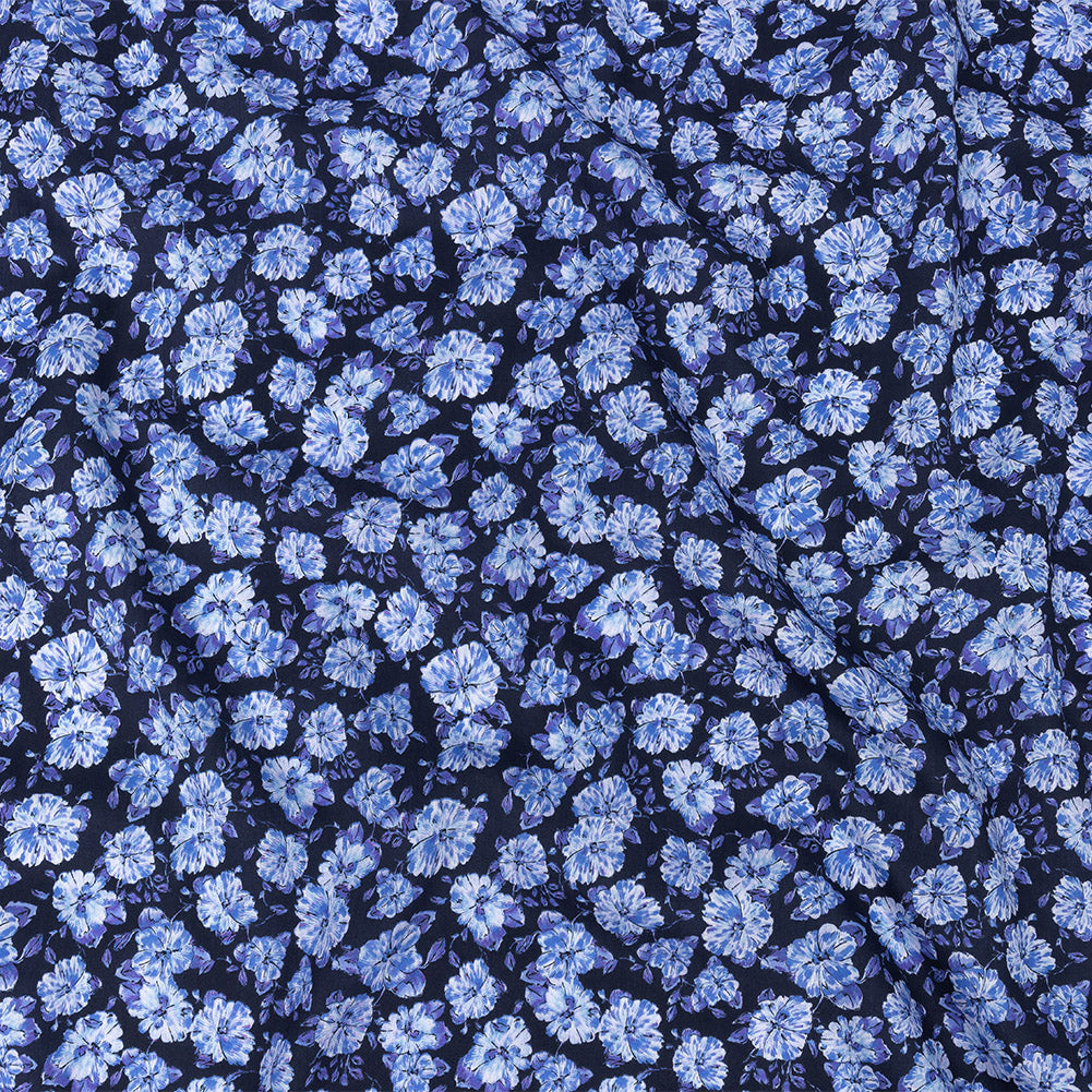 Mood Exclusive Midnight Blue Parisian Perennials Cotton Voile - Joann Fabrics