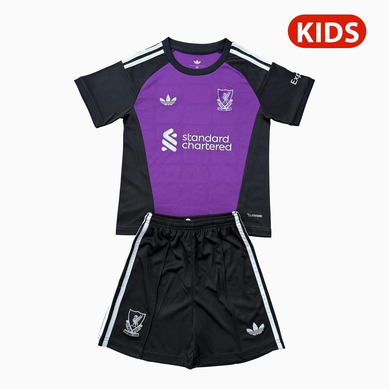 Liver.pool 26-27 Purple Goalkeeper Kids Kit - UnitedFutballJersey
