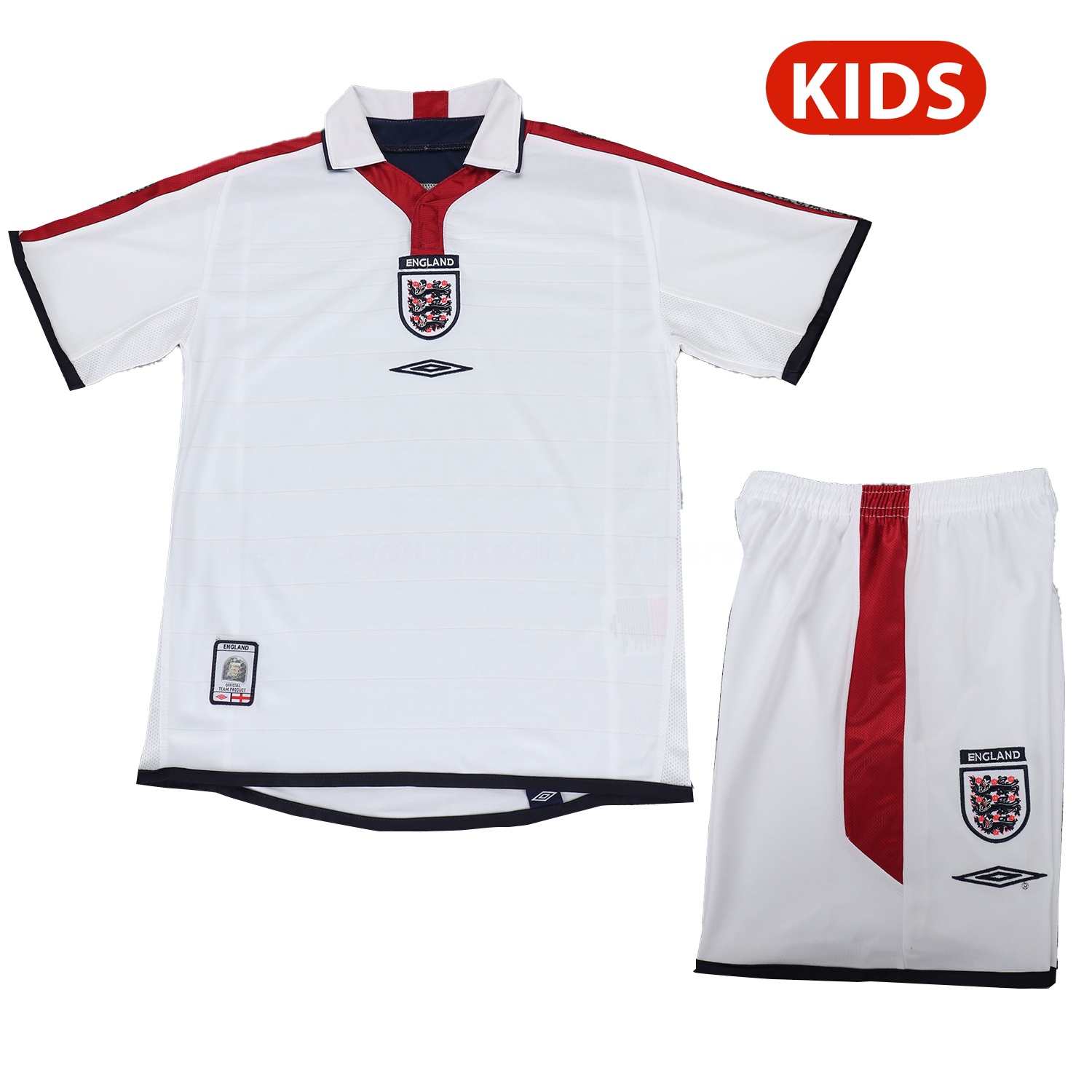 Retro England 2004 Home Kids Kit - UnitedFutballJersey