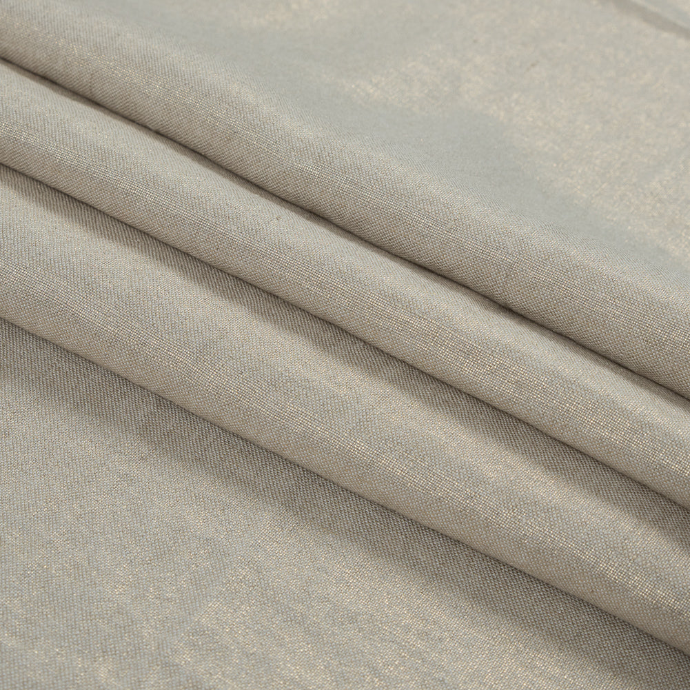Lightweight Linen Woven with Metallic Gold Foil - Oatmeal - Simone Collection - Joann Fabrics