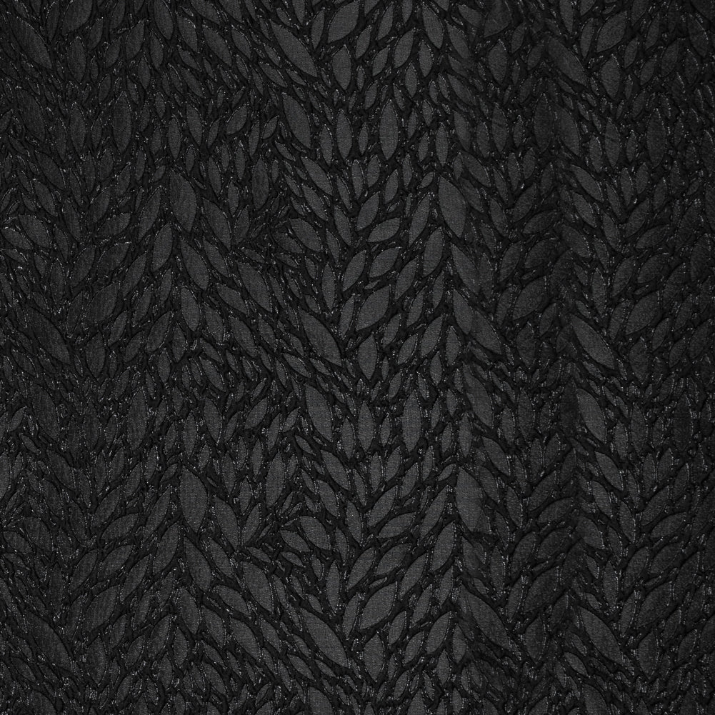 Black Luxury Abstract Metallic Brocade - Joann Fabrics