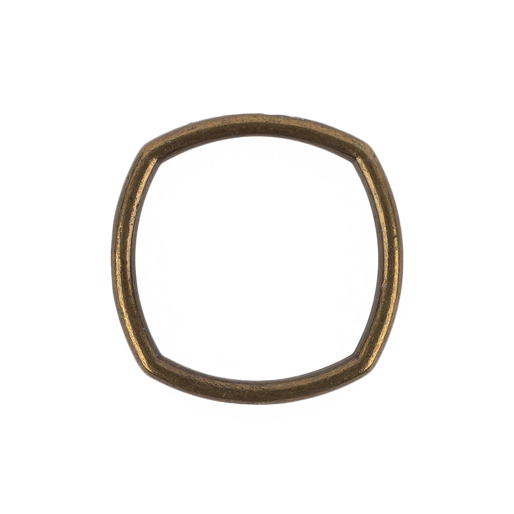 Weathered Gold Rounded Square Metal Ring - 25mm - Joann Fabrics