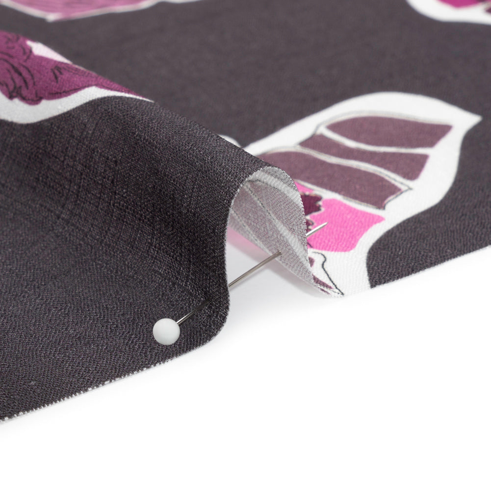 Slubbed Viscose Woven Print - Purple and Pink Female Portraits - Mood Exclusive Phenomenal Woman - Joann Fabrics