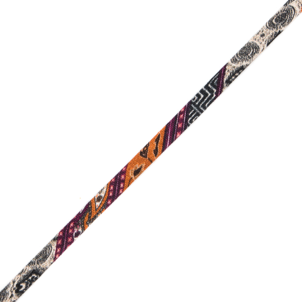 Purple and Orange Printed Fabric Tubing - 0.25