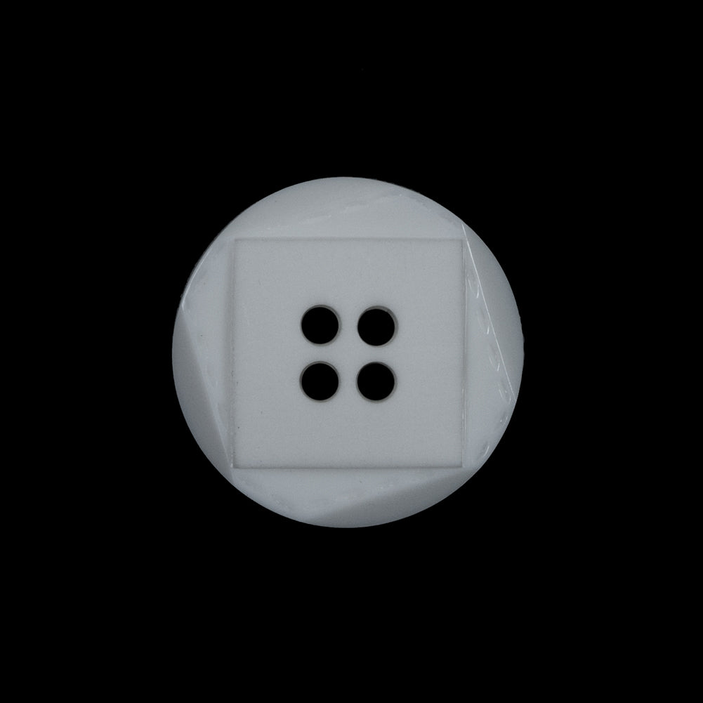 White Geometric Plastic Shank-Back Button - 36L/23mm - Joann Fabrics