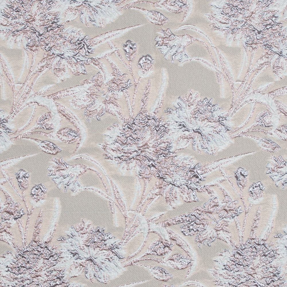 Metallic Rose Gold and Beige Luxury Floral Brocade - Joann Fabrics