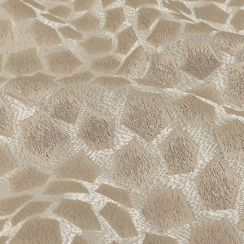 British Imported Champagne Satin-Faced Pentagonal Drapery Jacquard - Joann Fabrics