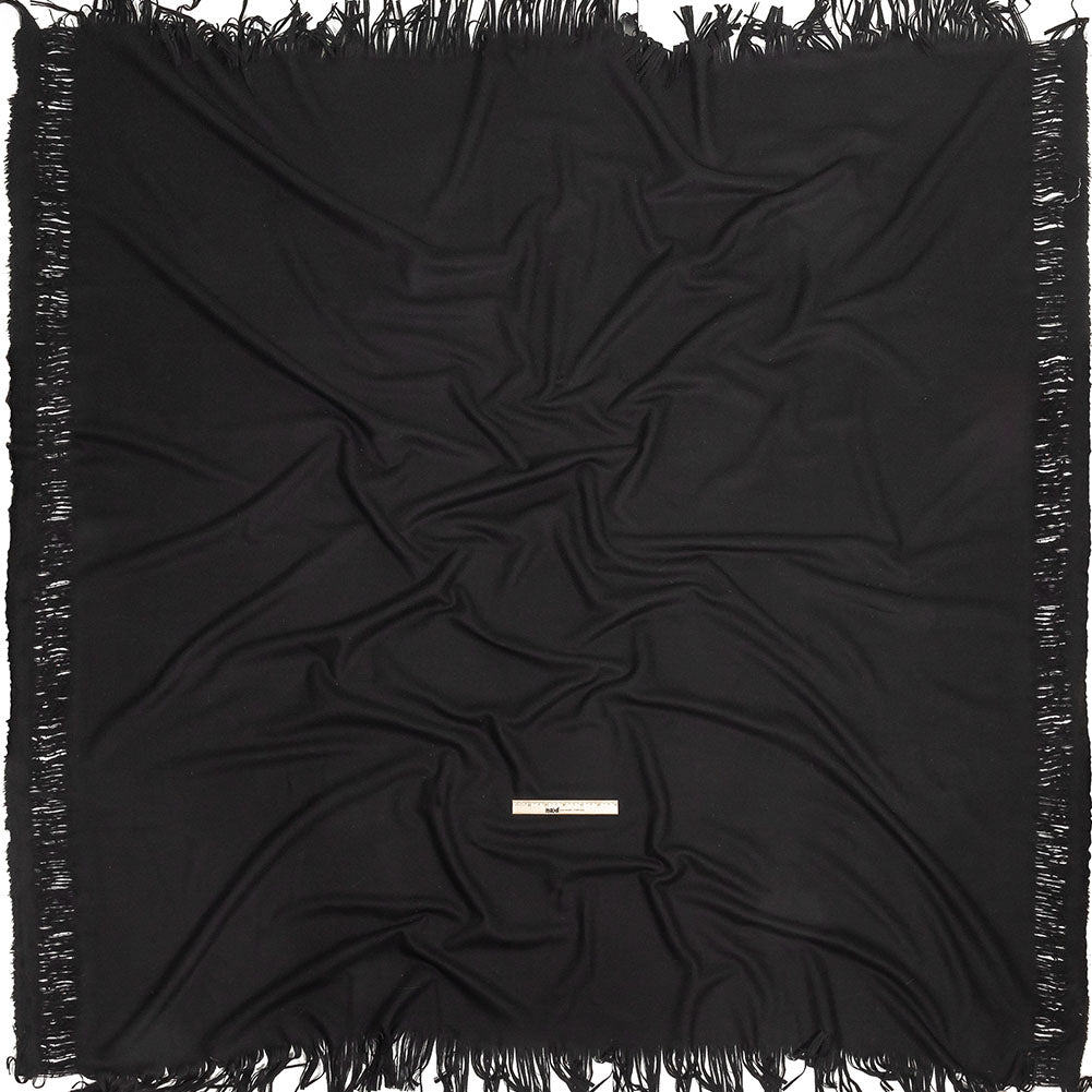 Black Felted Twill Cashmere Coating Panel With Fringe Border - Joann Fabrics