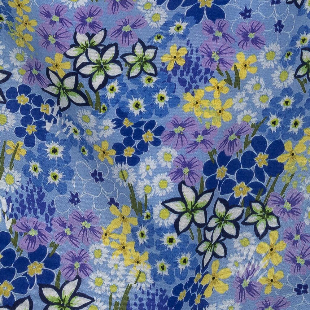 Mood Exclusive Sky Blue Forget Me Not Flourishes Cotton Voile - Joann Fabrics