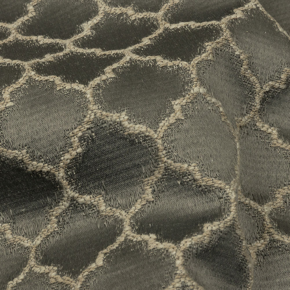Cotton and Recycled Polyester Drapery Jacquard - Mole Fancy Little Ogees - British Imported - Joann Fabrics