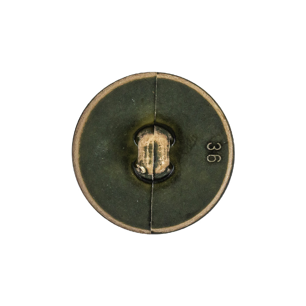 Italian Dusty Olive Knotted Leather-Look Shank Back Plastic Button - 36L/23mm - Joann Fabrics