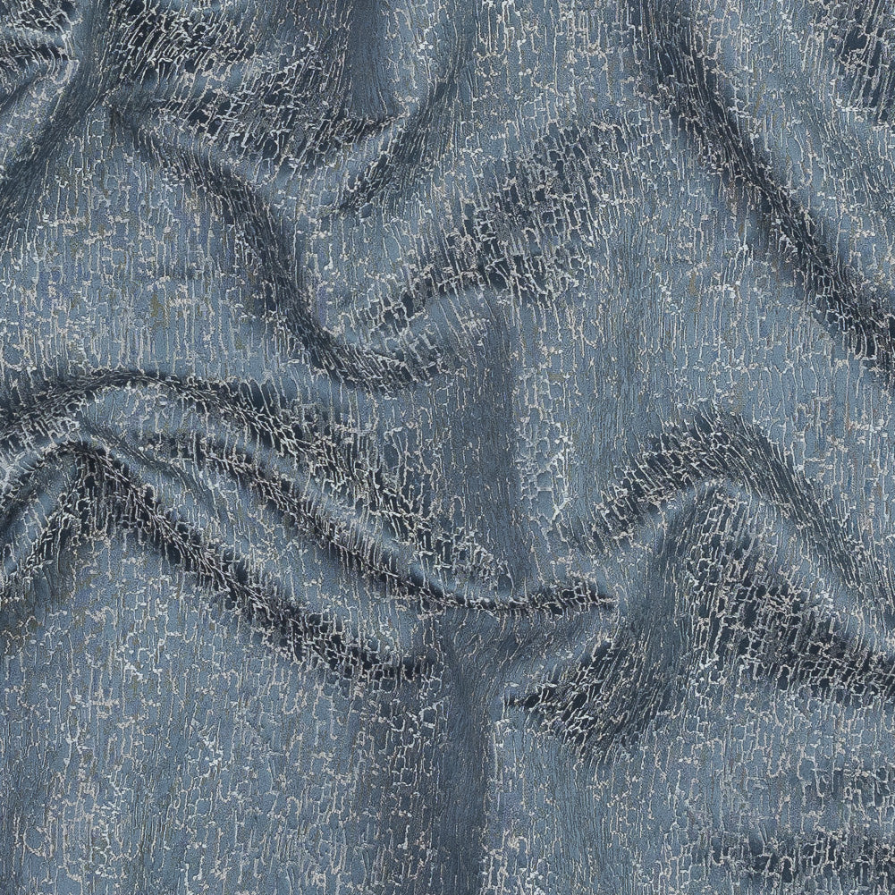Satin-Face Jacquard - Sky Crackle - British Imported - Joann Fabrics