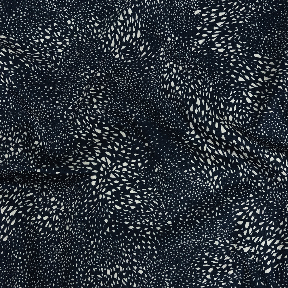 Mood Exclusive Navy Windswept Fields Stretch Cotton Sateen - Joann Fabrics