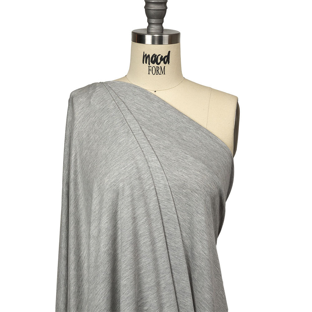 Ultra-Soft Rayon Jersey - Heathered Gray - Cyrus Collection - Joann Fabrics