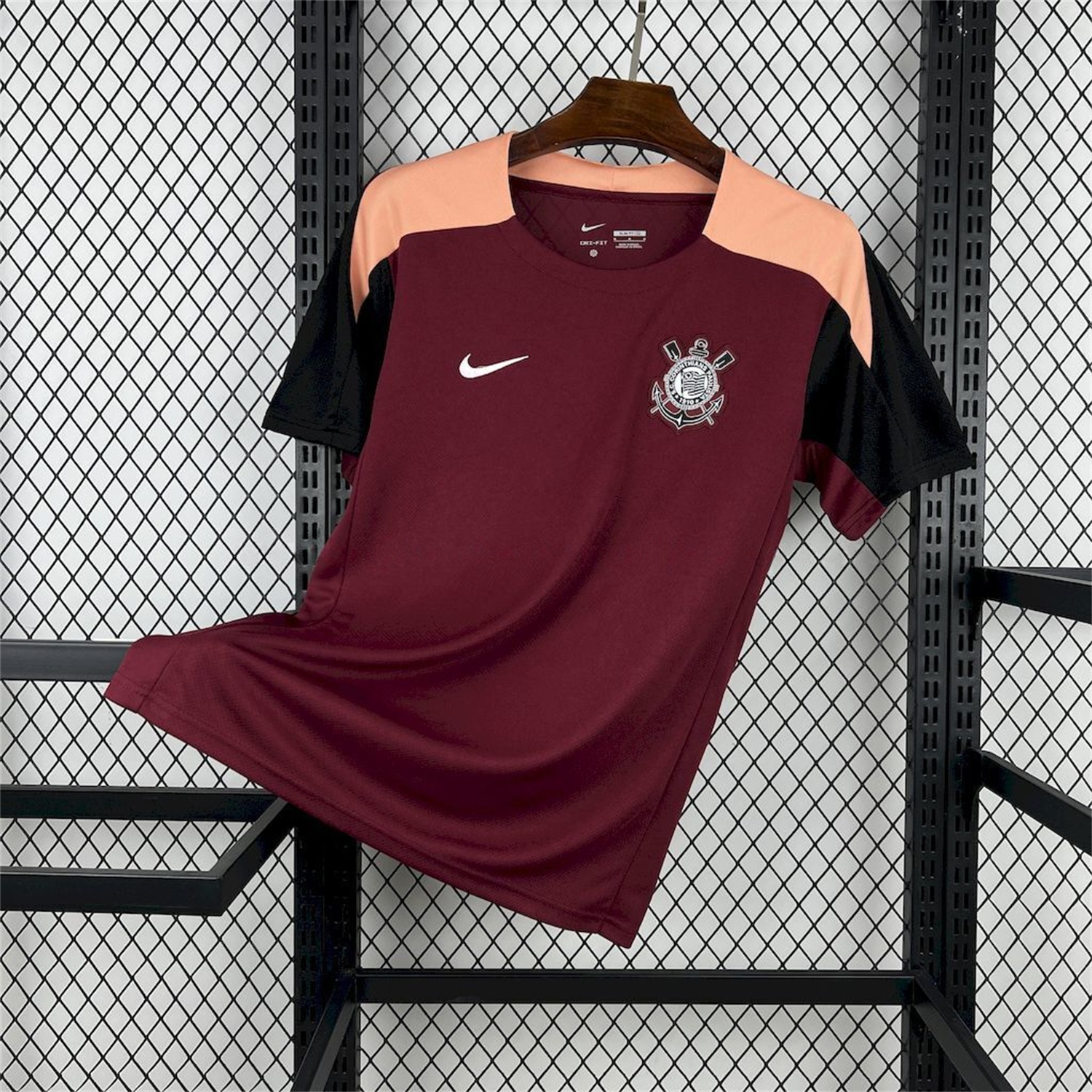 Corinthians 26-27 Wine Red Pre-Match Jersey - Fans Version - UnitedFutballJersey