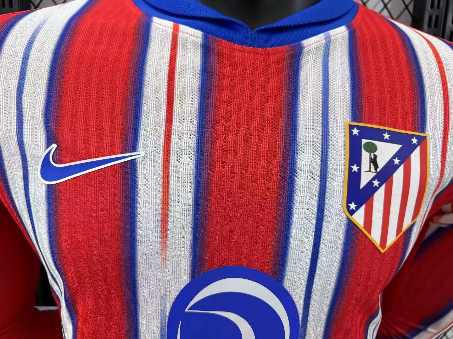 2024/2025 Player Version Atletico Madrid Home Long Sleeve 1:1 Thai Quality
