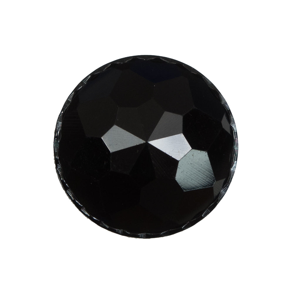 Italian Black Plated Bevel-Cut Button - 40L/25.5mm - Joann Fabrics