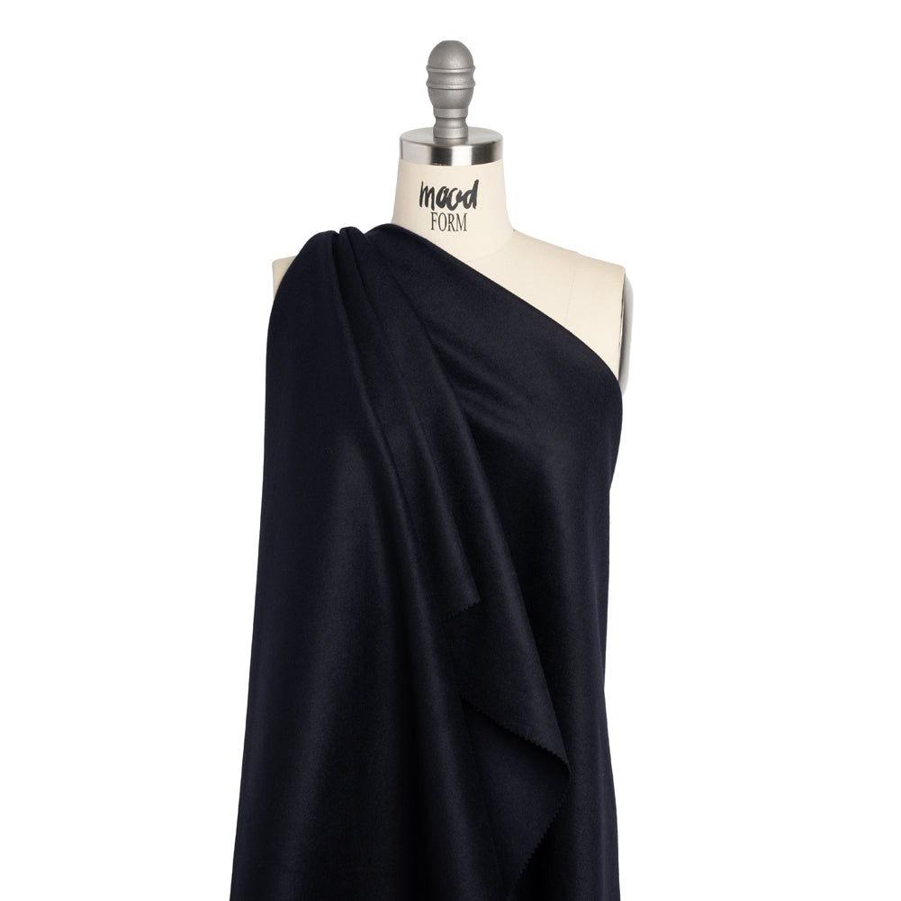 Brushed Lightweight Wool Blend Coating - Navy - Ellamar Collection - Joann Fabrics