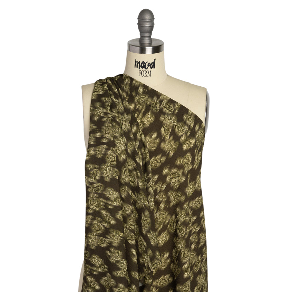 Mood Exclusive Olive Fragrant Feelings Crinkled Gauzy Viscose Crepe - Joann Fabrics