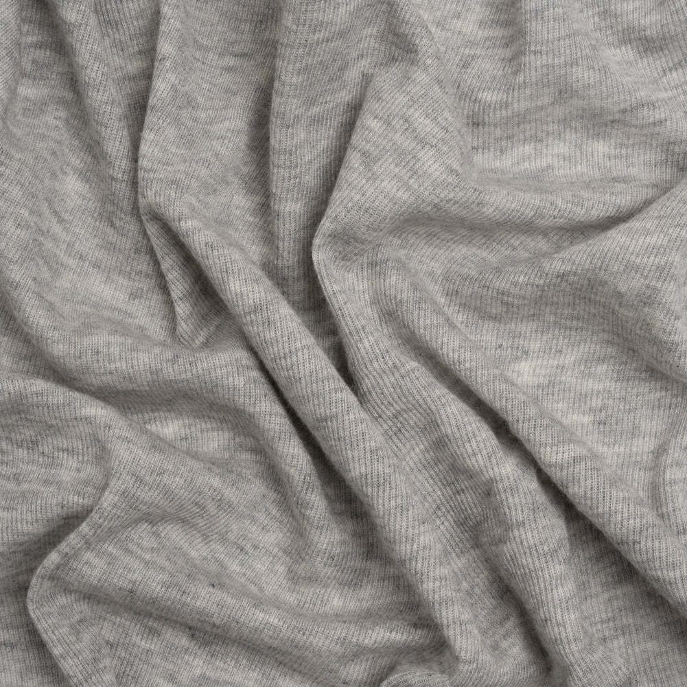 Cotton and Modal 1x1 Rib Knit - Heathered Light Gray - Joann Fabrics