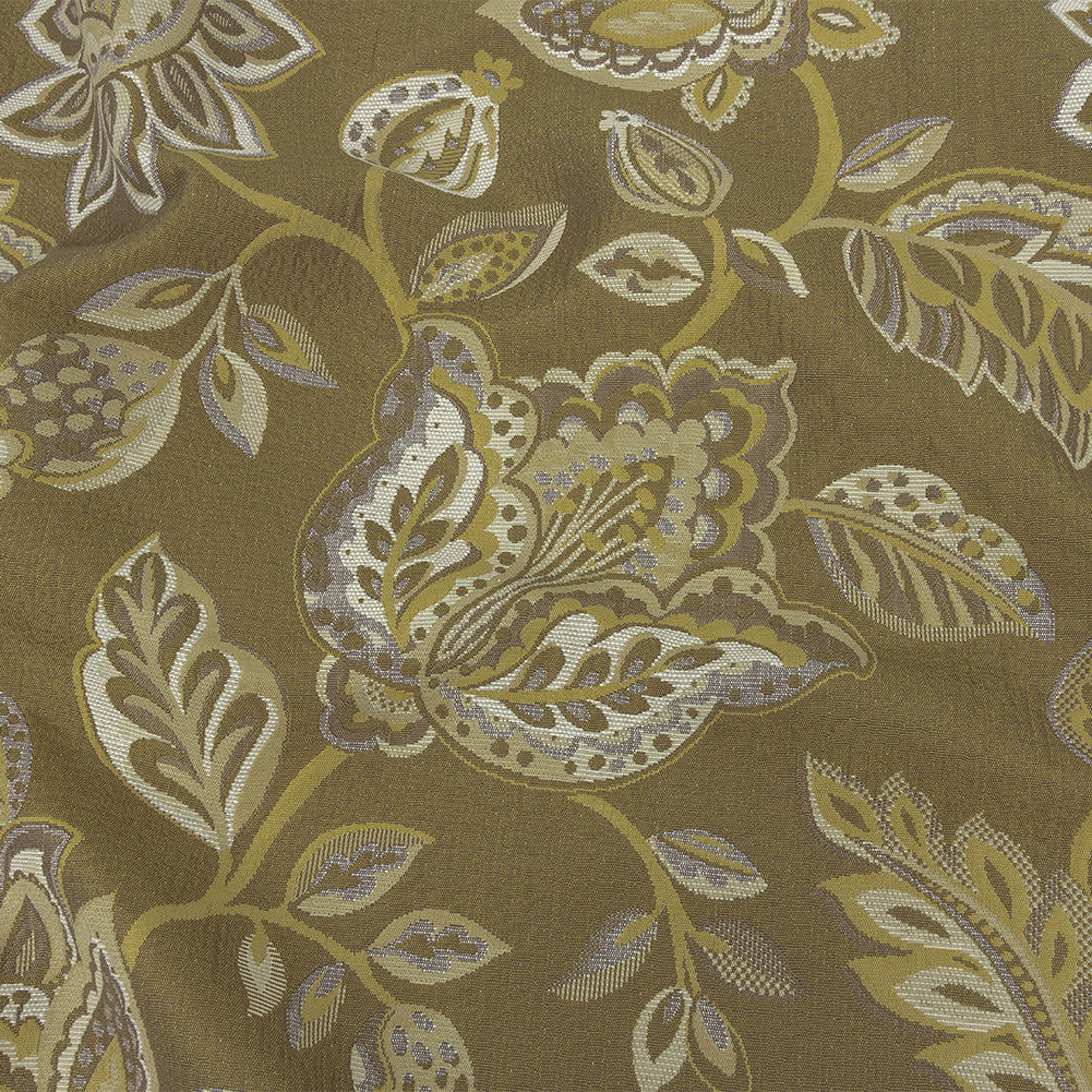 Gold Jacobean Floral Blended Polyester Jacquard - Joann Fabrics