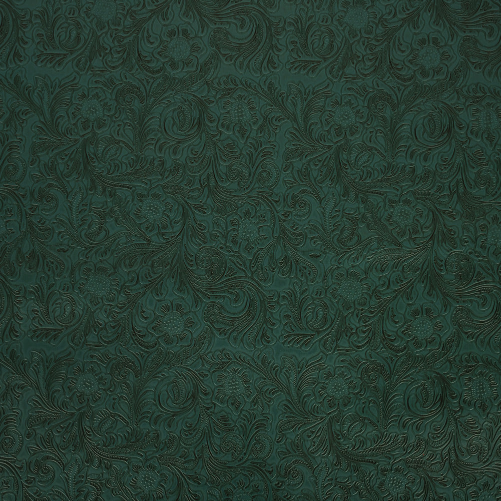 Vintage-Look Floral Embossed Vinyl - Pine Green - Wynonna Collection - Joann Fabrics