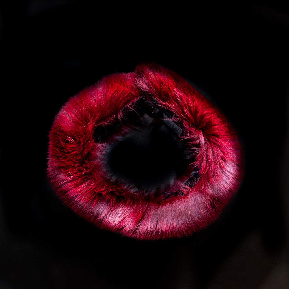 Burgundy Fox Fur Headband or Scarf with VELCRO&reg; Closure - Joann Fabrics