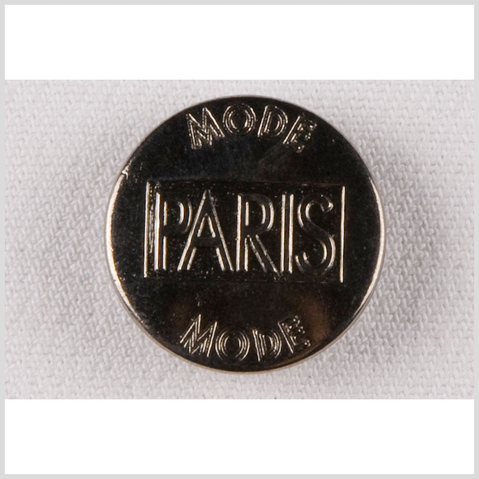 Metal Shank Back Button - 28L/18mm - Gunmetal Mode Paris Typography - Joann Fabrics