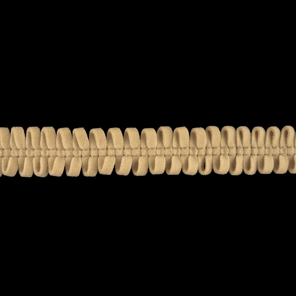 Cream Loopy Faux Suede Trim - 0.625