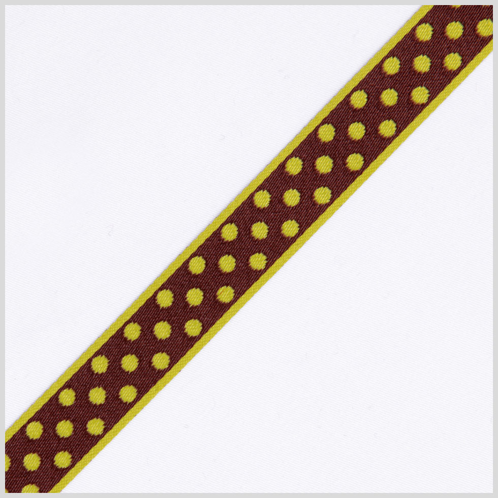 Pistachio/Brown French Jacquard Ribbon - Joann Fabrics