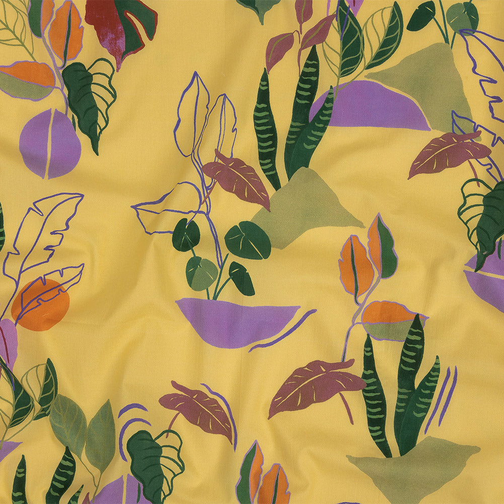 Mood Exclusive Yellow Succulent Contours Cotton Shirting - Joann Fabrics